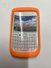 Blackberry Curve 8520 Soft Silicone Case Cover Back TPU Bright Orange New