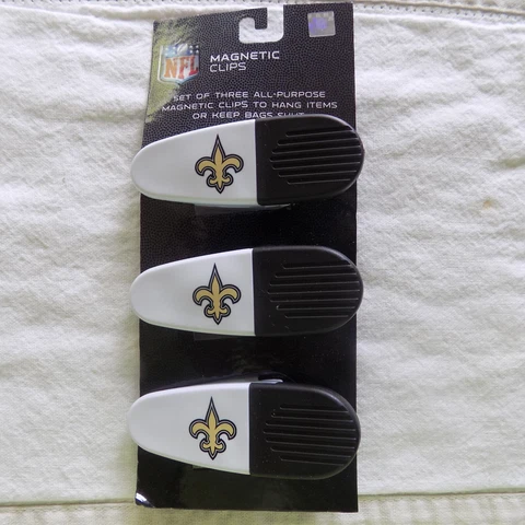 NFL New Orleans Saints Magnetic Clips Refrigerator Chips Mail All Purpose  3 Pcs Cover