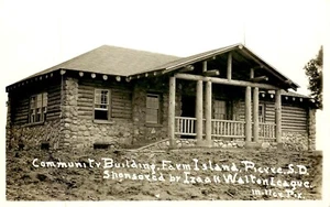 FARM ISLAND GEMEINSCHAFTSGEBÄUDE, RPPC, PIERRE, SOUTH DAKOTA, POSTKARTE (SC 280) - Bild 1 von 2