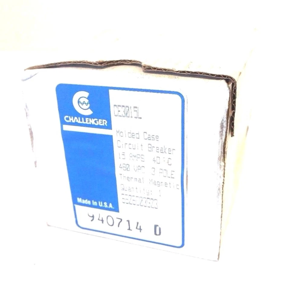 NUEVO DISYUNTOR CHALLENGE CE3015L 3 POLOS 15A 480 VAC Foto 1 de 2