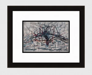 Genial 1958 Piet Mondrian impresión en color "El gran árbol" firmado galería enmarcado certificado de autenticidad - Imagen 1 de 2