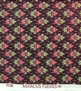 Marcus Fabrics NEW 22x 28 in Cotton Faye Burgos Designer Multicolor Floral/Brown - Picture 1 of 15