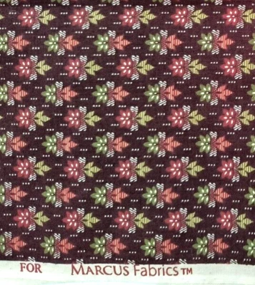 Marcus Fabrics NEW 22x 28 in Cotton Faye Burgos Designer Multicolor Floral/Brown - Image 1 of 4