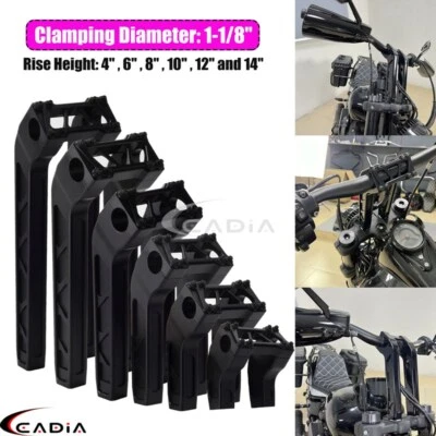 1 1/8" Club Style Pullback Handlebar Riser For Harley Softail Dyna Sportster XL - Imagem 1 de 4