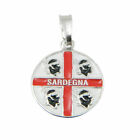 Anhänger 4 Mori Sardinien Silber Emailliert Durchmesser 16 MM