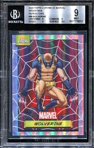 2024 Topps Chrome UK Marvel WOLVERINE Spider Web Refractor #d /399 BGS 9 MINT - Picture 1 of 2