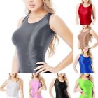 Women's Glossy Sports Vest Sleek and Smooth for Yoga Swimming and More