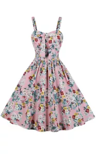 LaceLady Women's Boatneck Vintage Sleeveless Tea Dress Pleated Swing Party Sz XL - Picture 1 of 5