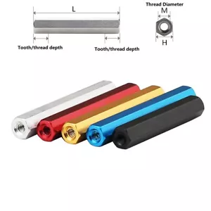 M2 Aluminium Hex Connection Nuts Hex Spacer Standoff Pillar Long nuts L: 6-40mm - Picture 1 of 7