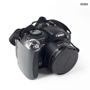 Canon Powershot S5 IS 8.0 MP Digital Camera PC1234 12x Zoom Black Tested E5283 - Picture 1 of 8