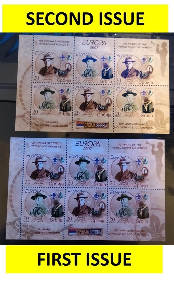 SERBIA-MNH BOOKLET-FIRST ISSUE-WHITE PAPER-EUROPA-SCOUT-SCOUTS-VERY RARE-2007. - Image 1 of 4