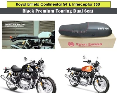 Siège double premium noir Royal Enfield pour Continental GT 650 et Intercepto... - Photo 1/4