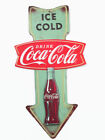 Coca-Cola Small Arrow Fishtail Sign Drink Coca-Cola Ice Cold Green 13.5 Inches Only C$16.00 on eBay