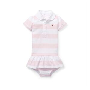 NWT Polo Ralph Lauren Baby Girls Striped Rugby Dress & Bloomer