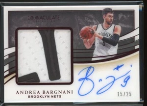 2019-20 Panini Immaculate Premium Patch Auto Ruby Andrea Bargnani #15/25 - Bild 1 von 2