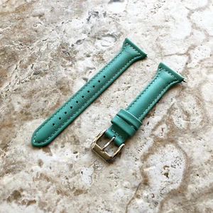 Green Slim Leather Watch Band for Garmin First Avenger Forerunner 570 47mm -B22 - Picture 1 of 5