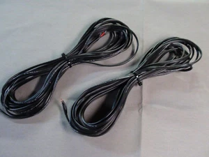 (PAIR) 16GA 20FT BLACK Copper Audio Speaker Cables - Picture 1 of 4