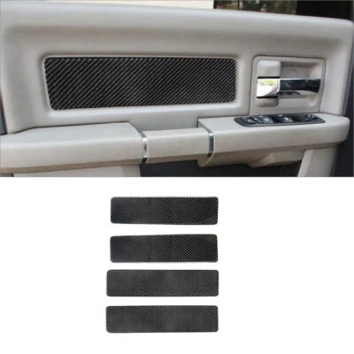 Отделка внутренней дверной панели из углеродного волокна для Dodge RAM 1500 с двойной кабиной 2009-12 - Изображение 1 из 4