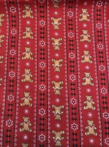 1/2 Yd Teddy Bears & Bandanas Cotton Quilt Fabric BTHY Vintage by Ameritex - Picture 1 of 3