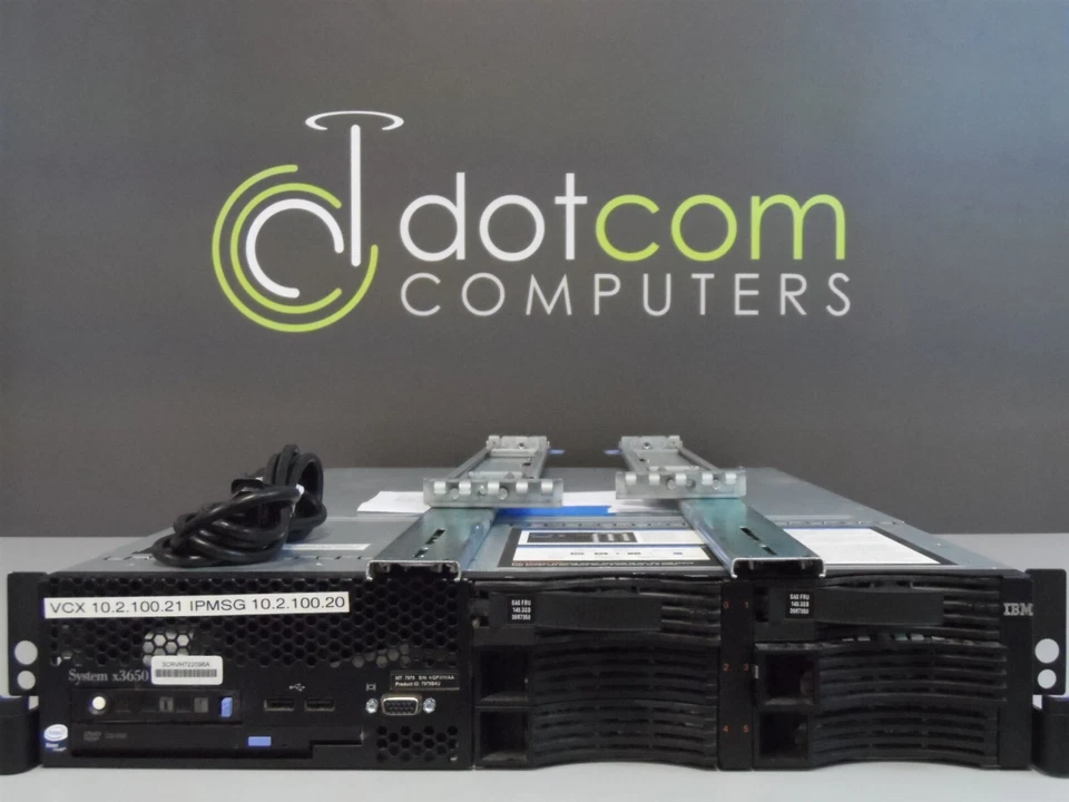 IBM X3650 7979AC1 Intel Xeon Quad-Core E5430 2,66 GHz 2 GB de RAM 2x unidades SAS de 146 GB Foto 1 de 1