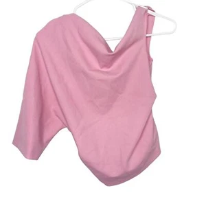 ZARA Damen asymmetrisches Drop-Schulter-Oberteil rosa XS NEU g - Bild 1 von 4