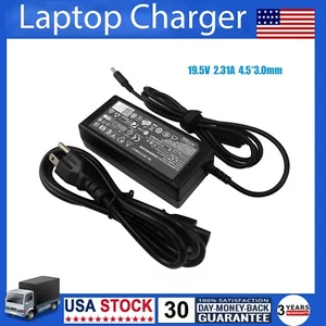 45W 19.5V AC Charger Power Cord For Dell Laptop Adapter JHJX0 2.31A 4.5*3.0mm US - Picture 1 of 6