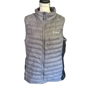Columbia Women's Lightweight Gray Sleeveless Puffer Vest Jacket Large - Picture 1 of 5
