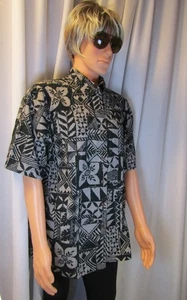 Camisa Hombre de "Quik Silver" Talla XL Plata Negra (500-88) - Imagen 1 de 10