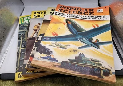 Popular Science Lot of 4 Vintage Magazines 1943 Jan, May, June, November Foto 1 de 4