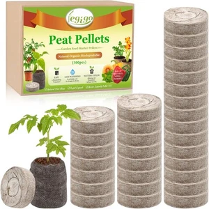 Legigo 300 Pcs 30mm Peat Pellets Starter Pods, Compressed Starting Plugs - Picture 1 of 7