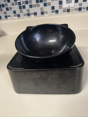 Tazón para gatos Peto antivómitos, tazones de comida para gatos elevados, tazón elevado inclinado para gatos Bla Foto 1 de 4