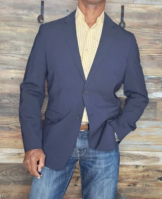 Theory Wool Blend Navy Unconstructed Lite Weight Blazer Jacket 42R - Image 1 of 4