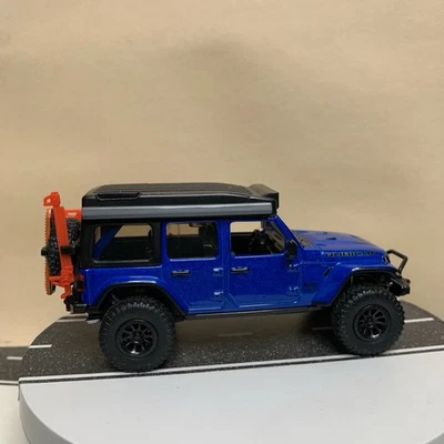 Hot Wheels Premium Jeep Wrangler 392 Rubicon 4-Door Blue w/Accessories 1:43 NM - Image 1 of 4