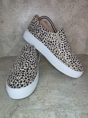 Plataforma Moda Tenis Mujeres Talla 9 Informales Estampado de Guepardo Sin Cordones Zapatos de Lona Foto 1 de 4