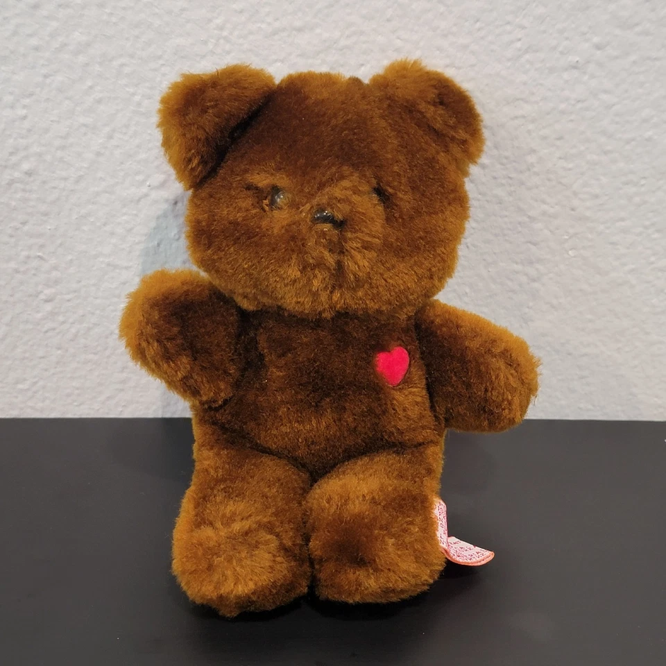 Vintage Brown Garfield Pookie Plush Teddy Bear With Heart Detail 6" - Image 1 of 4