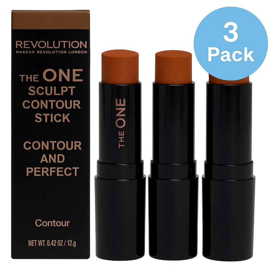 Revolution The One Sculpt Contour Stick 12g 3 Pack New - Image 1 of 1