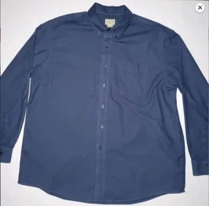 L.L. Bean Mens Navy Blue Long Sleeve Button Up Shirt Size XL - REG - Picture 1 of 12