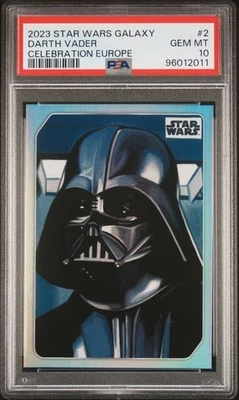 2023 Topps Star Wars Galaxy Europe Celebration Darth Vader #2 PSA 10 GEM MT 15bk - Image 1 of 2