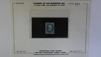 Billete de EE. UU. Scott #102 1875 reedición raro original goma defectuosa tonificación pliegue vertical Foto 1 de 4