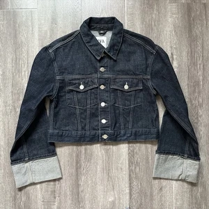 Zara Damen TRF Oversized Denim Bomberjacke Blau, Gr. M-L - Bild 1 von 3