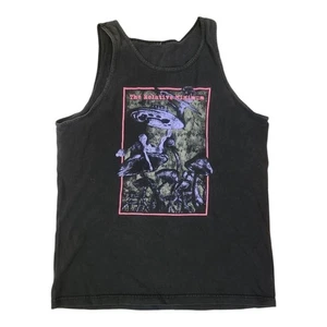 Vintage Relative Minimum Tank Top Large Alien Mushrooms Trippy Sleeveless Shirt - Bild 1 von 7