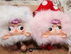 Lote De 2 Colgantes De Peluche Serie Heyone Spookie BLANCO Y ROSA ¡NUEVO!! - Imagen 1 de 9