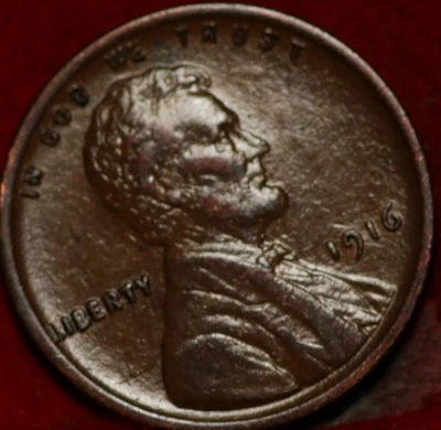 1916 Philadelphia Mint Copper Lincoln Wheat Cent - Image 1 of 2