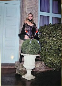 Agent Provocateur Glossy Beautiful Photo w/ Emily Atack In Black Lace Corset