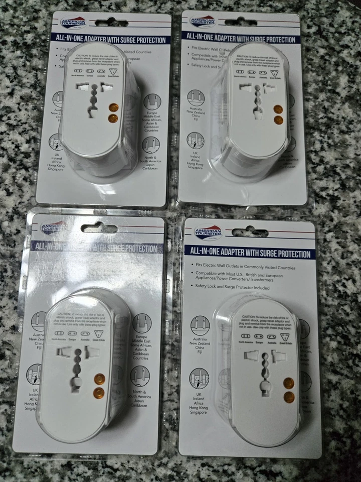 Global Travel Adapter 4usb Multiple AC Adapters American Tourister