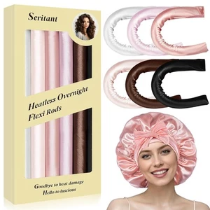 Heatless Curls Overnight Rods - 6 Pcs No-Heat Blowout Hair Curler Set, Hair R... - Picture 1 of 7