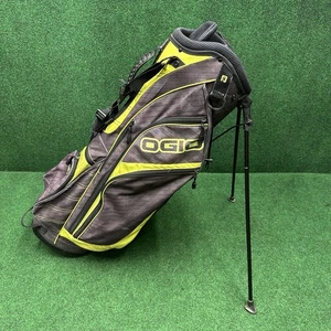 Ogio Golf Stand Bag 7 Way Divider w/ Shoulder Strap - Black & Green - Picture 1 of 15