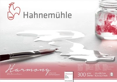 Harmony Aquarellblock, matt, 300 g/m², DIN A4, 12 Blatt, naturweiß - Bild 1 von 4