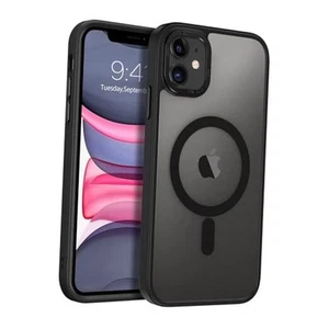 for iPhone 12/12 Pro Case, Magnetic Compatible, 6.1inch,Matte Translucent Black - Picture 1 of 7