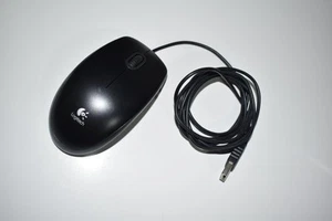 Logitech B100 Maus Kabel USB-Anschluss 800 DPI Optisch 3 Tasten PC Mac schwarz - Bild 1 von 2